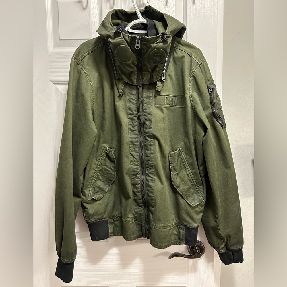G-star submariner bomber jacket green size medium